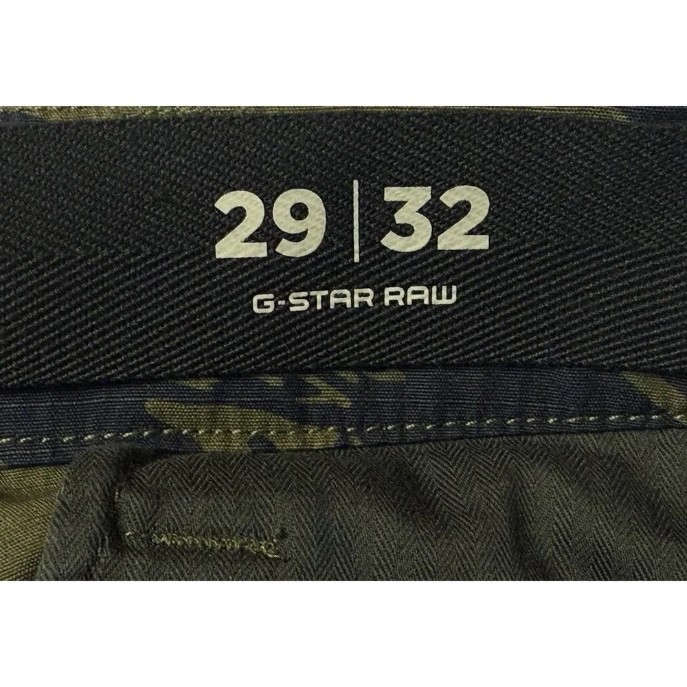 G-STAR RAW Cargo Pants Mens 29x32 Tiger Camo Ripstop Tapered D24308 NEW